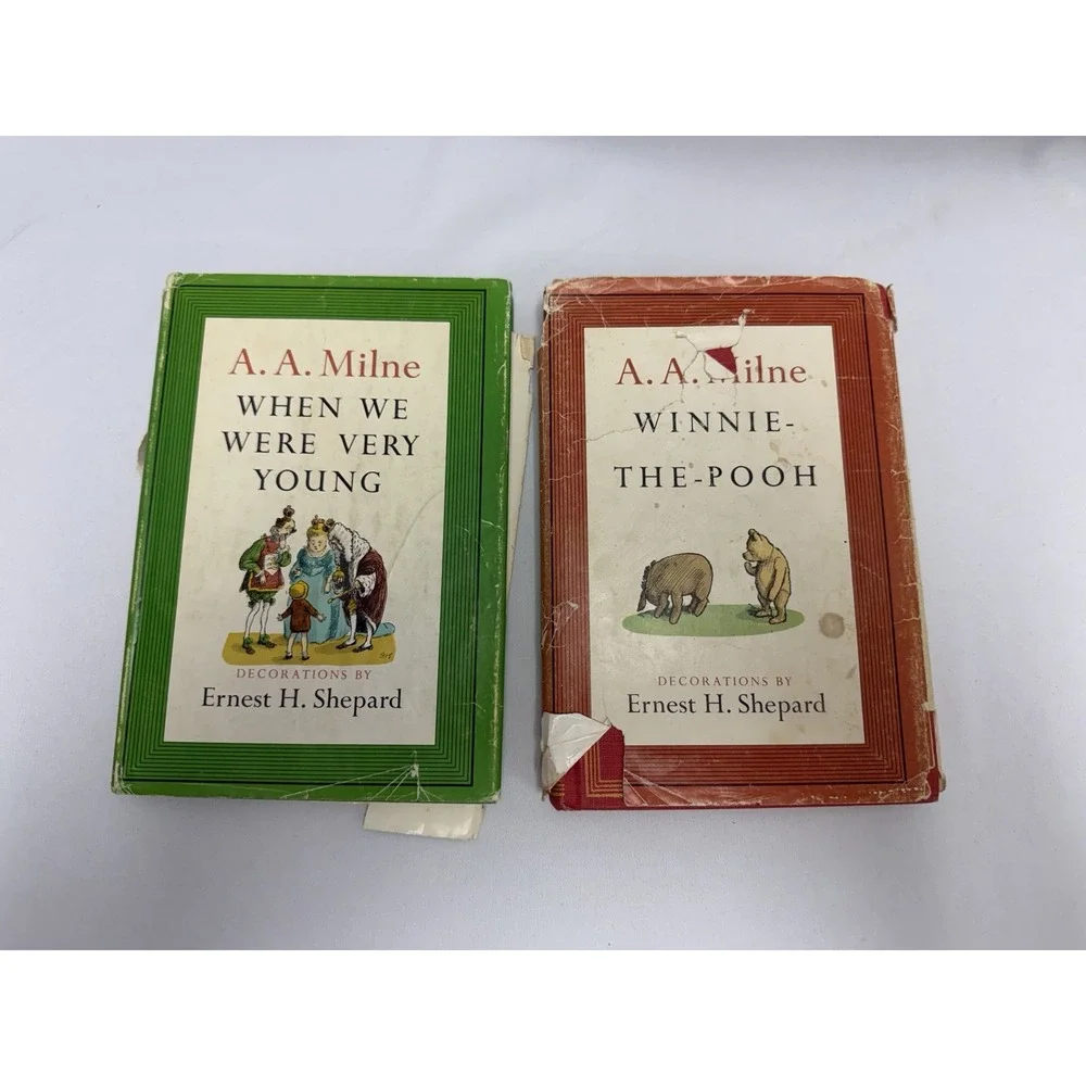 A A Milne Book Lot Winnie the Pooh When We Were Very Young 1924 1926